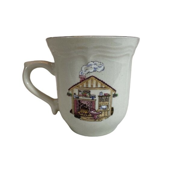 1 Home Sweet Home Coffee‎ Tea Mug Century Stoneware Vintage Cottage House 7oz - Picture 1 of 8